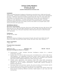 Recommended software engineer resume keywords & skills based on most important skills found on successful software engineer resumes and top skills required by employers. James Colby Maddox S Business Intelligence And Software Developer Re