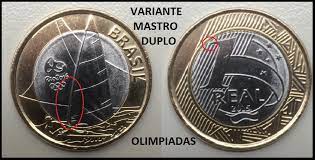 Quais são as moedas da olimpíadas? Rara Moeda Da Olimpiada Com Variante Mastro Dup