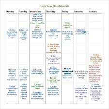 Class Schedule Template 36 Free Word Excel Documents