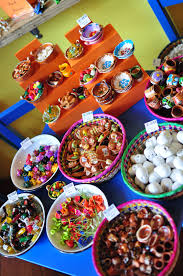 Variety Of Mexican Folkloric Miniature Ceramic Food And Dishes Con Imagenes Decoracion Fiesta Mexicana Fiestas De Cumpleanos Mexicanas Mexico Fiesta