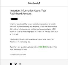 Robinhood's streamlined interface lets you see a snapshot of recent performance and current market price before you make a purchase. Joe Mccann On Twitter Robinhood Literally Closing Out Positions Against The User S Will In Gme I M Sure They Have Something In Their Tos About This But Wow Https T Co Upylbm7cro