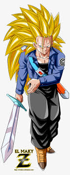 The appearance is similar to ssj2 but is much more intense and the aura has an inner layer of blue. Future Trunks Super Saiyan 3 By El Maky Z Trunks Super Saiyan 3 Png Image Transparent Png Free Download On Seekpng
