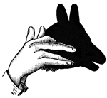 To make a dog, extend your little and ring fingers on one hand while keeping the others in a fist. Hand Shadow Puppetry Clipart Etc