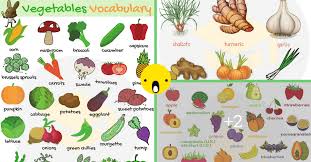 Fruits And Vegetables List Names Pictures 7 E S L