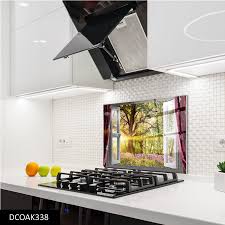 Disegno Cam Ocak Arkasi Koruyucu Pencere Ve Orman