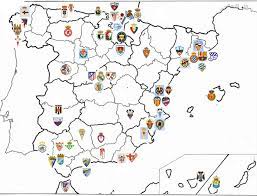Primera division spanien ⚽ alle fußball ergebnisse, tabellen, spielberichte und torschützen der der niederländer wurde nach seiner roten karte bei der heimniederlage gegen den fc granada (1. Map Of All The Teams That Have Taken Part In The Spanish Primera Division History R Soccer Teams History Map