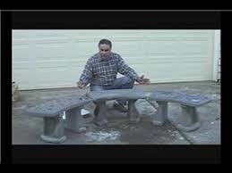 Concrete furniture can stain easily so it's important to clean it as soon as you spot a mark that you want gone. Make A Concrete Garden Bench Personalize A Concrete Garden Bench Youtube