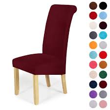 Velvet Stretch Dining Chair Slipcovers Spandex Plush Short Chair Covers Solid Large Dining Ro Slipcovers For Chairs Dining Room Chair Slipcovers Chair Covers