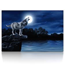 20+ vektoren, stockfotos und psd. Heulender Wolf Kunst Leinwandbild Wanddeko Kunstdruck