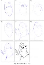 How To Draw Dory From Finding Dory Printable Step By Step Drawing Sheet Drawingtutorials101 Com Dory Drawing Disney Drawing Tutorial Easy Disney Drawings