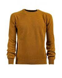 Crew Neck Sweater In 100 Cammello Wool Color Amber
