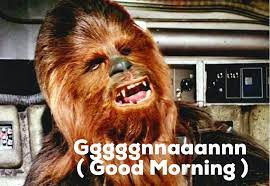 Chewbacca Says Good Morning Star Wars Rogue One Fan Fans Cosplay Costume Figure Action Figures Funny Chewbacca Masks Chewbacca Quotes Star Wars Chewbacca