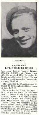 Signalman Leslie Gilbert “Mickey” Dover (1925-1944)