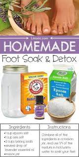 22 Everyday Products You Can Easily Make From Home Foot Soak Recipe Homemade Foot Soaks Foot Detox Soak