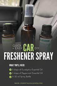 Diy Car Freshener Spray Recipe Using Essential Oils Quick Easy