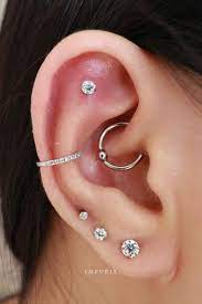 Sparkle Crystal Threaded Prong Ear Piercing Earring Stud Set Stud Earrings Set Cartilage Earrings Stud Ear Piercings