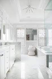Maybe you would like to learn more about one of these? White Marble Master Bath With White Sputnik Chandelier Contemporary Bathroom