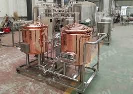 Small Batch Luxury Red Copper Beer Brewing Tanks Before Delivery Beer Brewing Beer Equipment Brewery Design