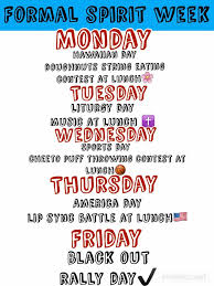 In today's society i believe. Cchs Asb Don T Forget Dons Next Week Is Spirit Week Here Are The Dress Up Themes And Lunchtime Activities For The Days Facebook