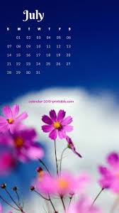 July 2019 Iphone Flower Wallpaper Calendar Wallpaper Calendar July Calendar