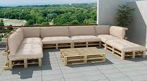 Sitzecke Im Freien Aus Paletten Sehr Geschmackvoll Gestaltet Diy Palettenmobel Sitzmoglichkeiten Im Freien Sofa Aus Paletten