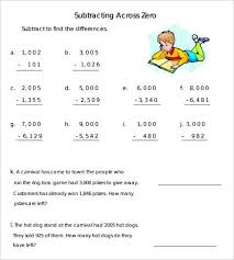 Pin By Marta Juzeniw On School Subtraction Across Zeros Subtraction Worksheet Template