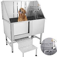 Vevor 50 Inch Dog Grooming Tub Professional Stainless Steel Pet Dog Bath Tub With Steps Faucet Accessories Dog Washing Station Left Door Walmart Com Pet Grooming Tub Dog Washing Station Dog Grooming Tubs
