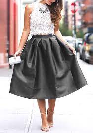 Composition et entretien • matière principale : Soldes Jupe Mi Longue Patineuse Bouffante En Stock