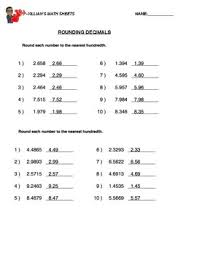 rounding decimals hundredths worksheet with answer key by mr napoles