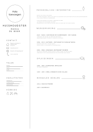 Cv Voorbeeld Horeca 100 Gratis Downloaden Word Pdf
