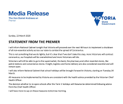 Treated like 'prisoners and refugees'? Dan Andrews On Twitter Statement On Victoria S Response To Coronavirus