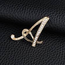 initial brooch pin