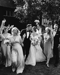 Wedding party members may wear special or matching attire. Creative Ways To Help Your Bridesmaids And Groomsmen Get To Know Each Other Before The Wedding Martha Stewart
