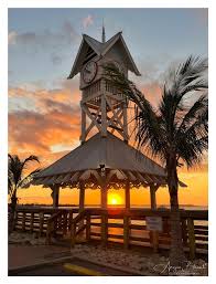 Glorious sunrise on island
