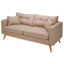 Skandinavisches 3 Sitzer Sofa Mit Beige Stoffbezug Beige Sofa Sofa Outdoor Sofa