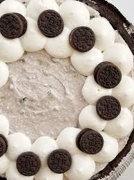 In a 9x9 pan, place oreo cookies. No Bake Oreo Pudding Pie Together As Family