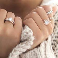 Amor Jewellery Beautiful Rose Gold Rings Jewelry Rose Gold Ring Wedding Rings