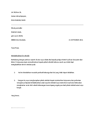 Contoh surat izin ke dosen. Surat Ketidakhadiran Ke Sekolah