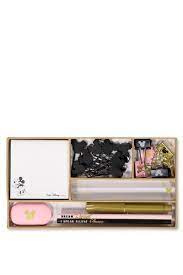 Desk Set Mickey Pink And Gold Binder Clips Paper Clips Post Its 5 On Sale Disney Office Supplies Desk Set Disney Decor