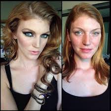 37 photos taken before and after makeup