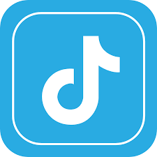 Blue TikTok Vector Icon - [Free Download] - (SVG and PNG)