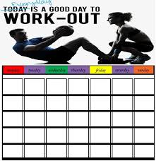 Workout Calendar Template 30 Days Exercise Chart Diet Plan