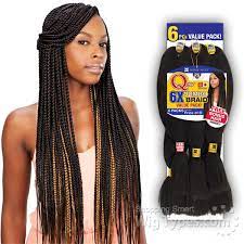Freetress Synthetic Braid Que 6x King Jumbo Braid 6 Pack For The Price Of 5 12579 Black Natural Hairstyles Braided Hairstyles Jumbo Braid