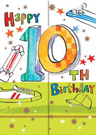 Birthday Wishes For 10 Year Old Niece This Cool Card Is The Perfect Way To Congratulate Someone On Reaching The 10th Birthday Milesto Birthday Wishes For Kids Happy 10th Birthday Happy Birthday Boy