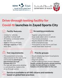 مكتب أبوظبي الإعلامي On Twitter The Drive Through Testing Facility For Covid 19 In Zayed Sports City Launched By Sehahealth In Cooperation With Dohsocial Operates 8am 8pm Daily With 4 Lanes For Vehicles Appointments Must