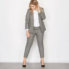 Conjunto Principe De Gales Blazer 7192800 E Calcas 7192819 Em Laredoute Pt Mode Pour Les Rondes Look D Automne Mode