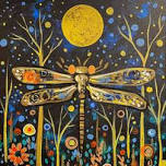 Klimt Style Dragonfly