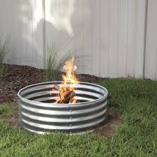 At 27 inches in diameter, the camco portable campfire ring is at the other end of the spectrum. Backyard Creations Galvanized Steel Fire Ring At Menards