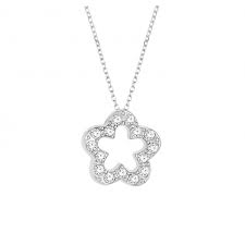 Yparah Fleur Impériale White Gold Necklace- Swarovski's Crystals