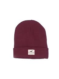 Details About Hollister Women Red Beanie One Size
